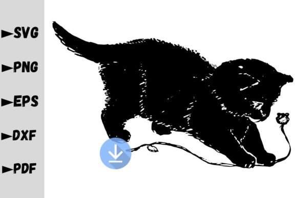 Black Kitty Silhouette SVG Review for Embroidery Projects