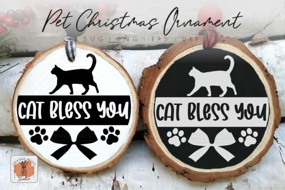 Cat Christmas Round Ornament Pet Quote