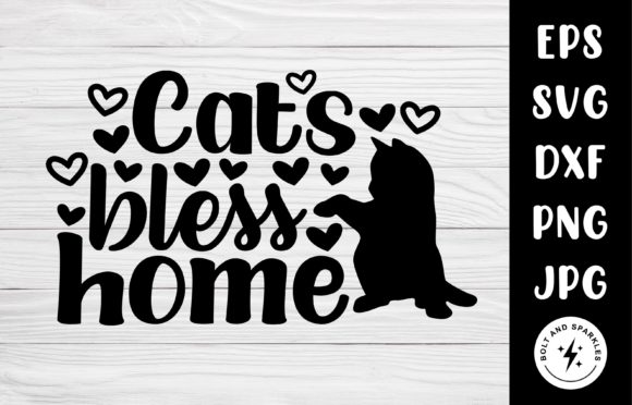 Cats Bless Home SVG Graphic Review