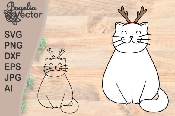 Christmas Cat with Antlers Embroidery Design Review