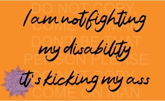 Fighting My Disability Embroidery Design Review