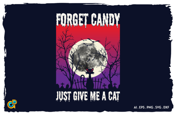 Forget Candy, Just Give Me a Cat Embroidery Design